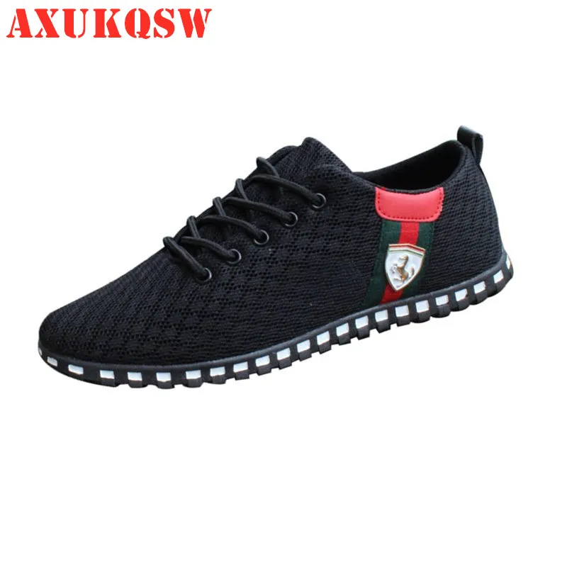 Men Casual Shoes 44 New Arrival Breathable Mesh Flats Shoes Men Loafers Slip On Mens Driving Shoes Trainers Laceup Running Shoes