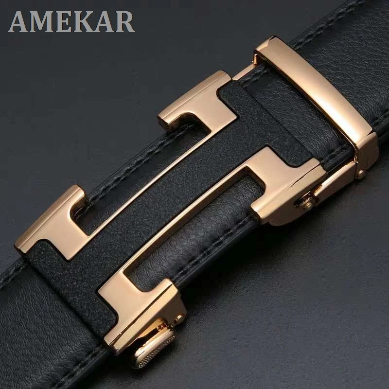 

Male Belt New Designer Men's Belts Luxury Man Fashion Belt Luxury Brand For Men High Quality Automatic Buckle