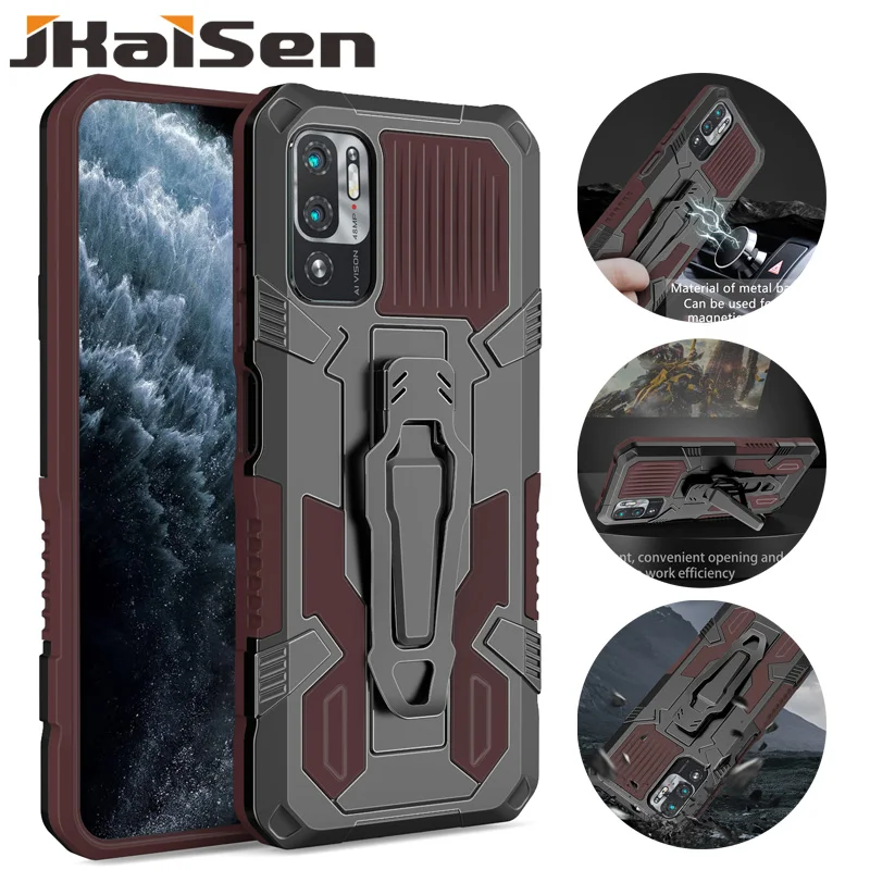 

JKaiSen Shockproof Back Clip Phone Case For OPPO Reno 6 4 5 4G Magnetic Car Holder Protective Cover For OPPO Reno 4 5 5G