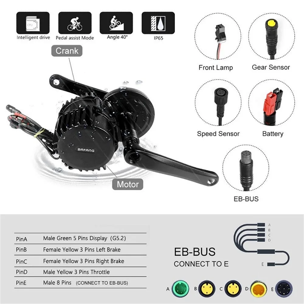 UPP 48V 1000W Bafang BBSHD BBS03 мотор среднего привода Электрический жир пляж ATV велосипед