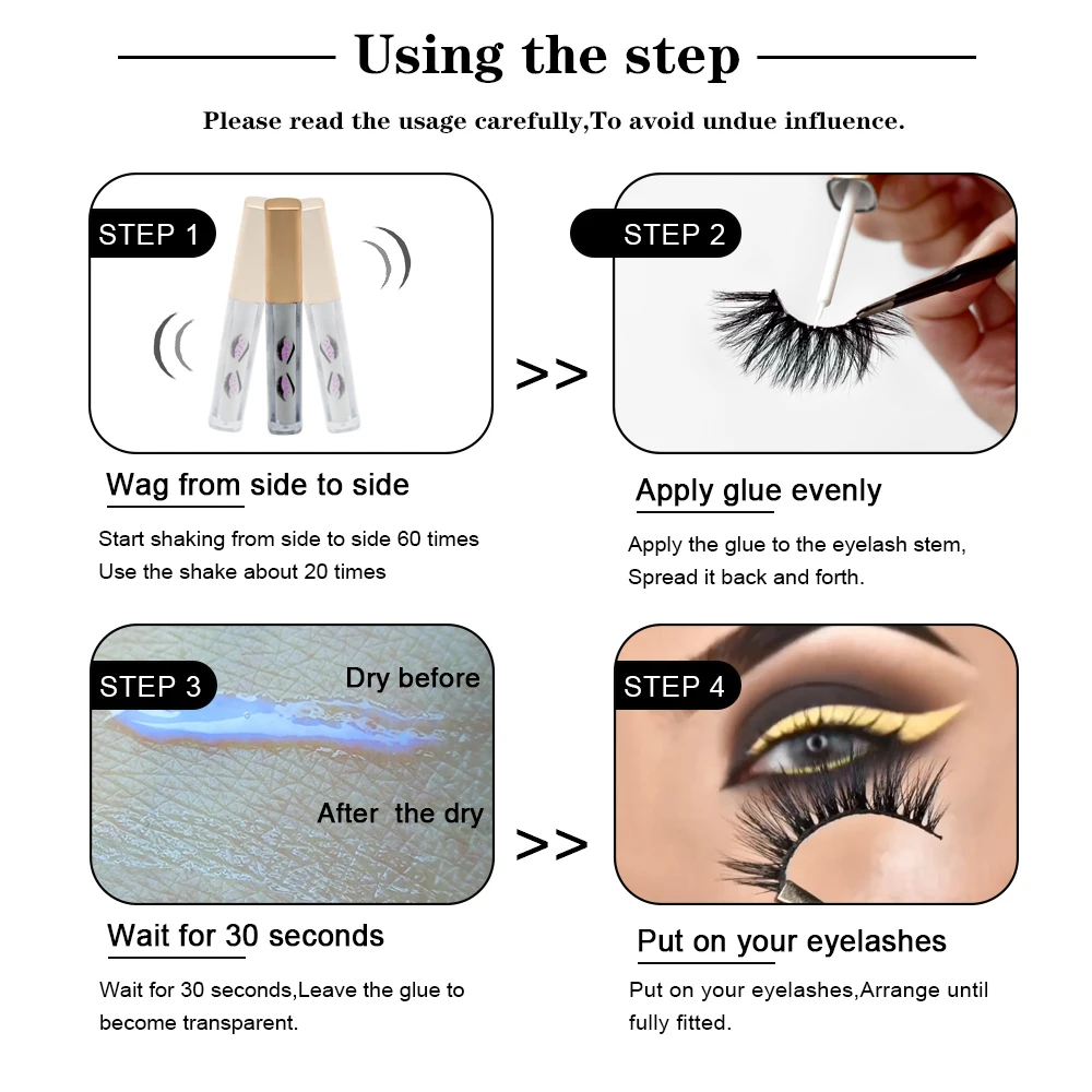 

25mm Mink Lashes Glue Mink Eyelashes Glue Vendor Makeup Tools Lash Glue Wholesale Eyelash Extension Glue For Eyelashes With Glue