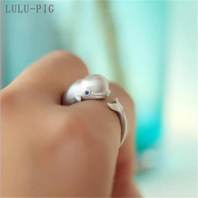 Кольцо LULU-PIG из серебра 925 пробы Корейская версия модного оригинального дизайна