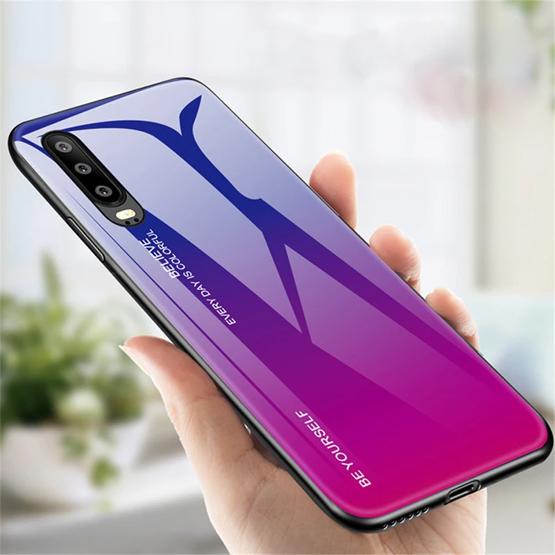 Чехол для Huawei P30 P20 Lite Pro градиентный чехол из закаленного стекла Honor 10 lite honor 8X 9 20 |