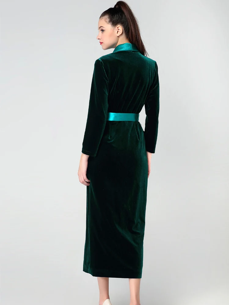 Британский модный Тренч темно-зеленого цвета для женщин тонкий Европейский