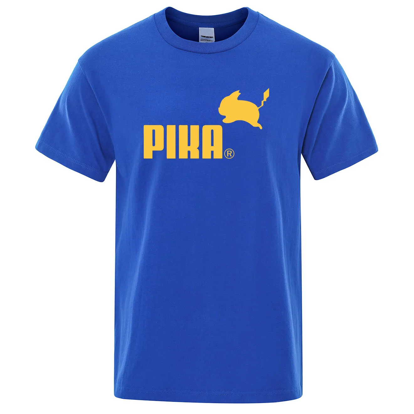 Летняя новая футболка Pika, мужские футболки с японским Аниме Покемон, футболки с Пикачу для мальчиков, хлопковая футболка с коротким рукавом, мужские повседневные футболки, топы