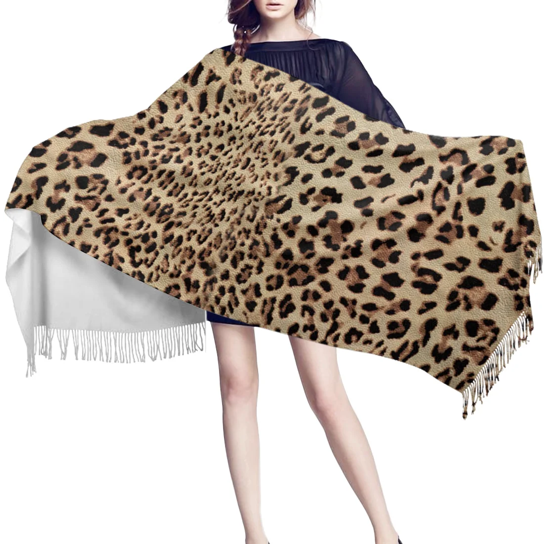Модные большие шарфы сексуальный леопардовый шарф унисекс толстые теплые зимние