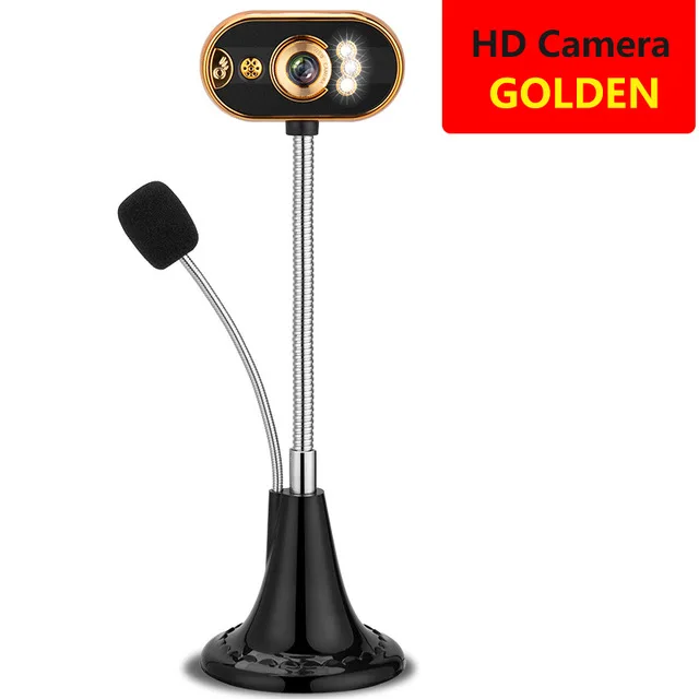 USB HD Webcam With Home Office Microphone Night Vision Function Video Camera LED For Laptop Notebook Computer | Компьютеры и офис