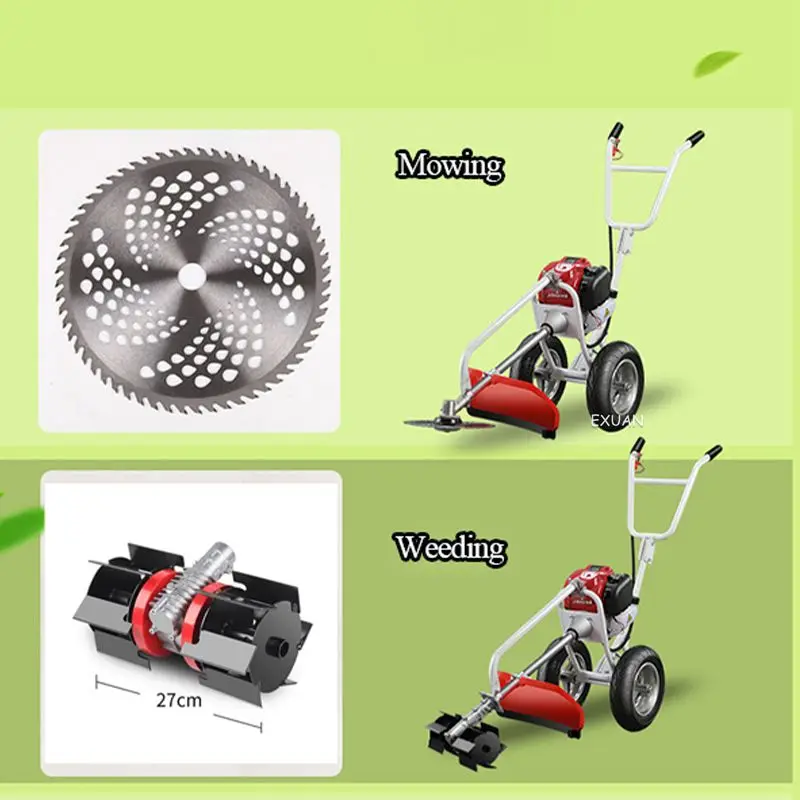 Бытовой ручной нажимная газонокосилка Портативный бензиновый культиватор