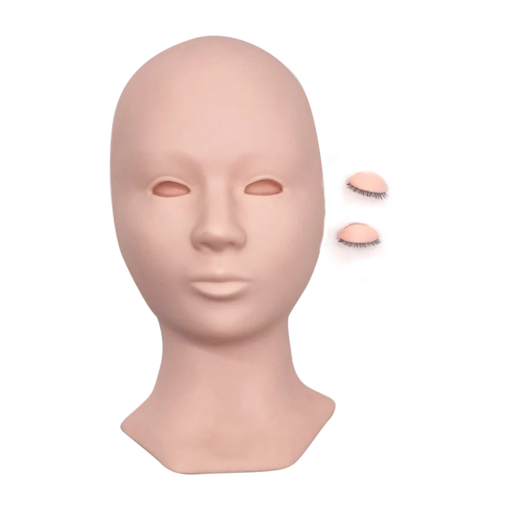 Манекен Gemerry модель головы + 3 пары тренировочных накладных глаз силиконовый