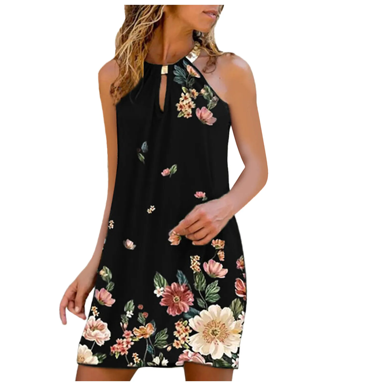 Женское винтажное платье без бретелек Повседневное большого размера с