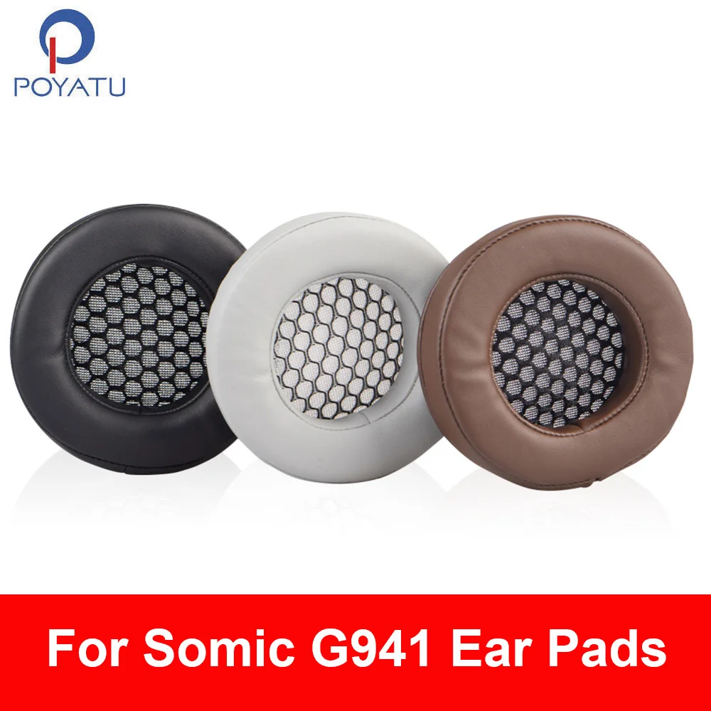 

POYATU Repair Parts Replacement Ear Pads For Somic G941 Earpads Headphone Ear Pads Leather Earmuff Cushion Cover Accessories