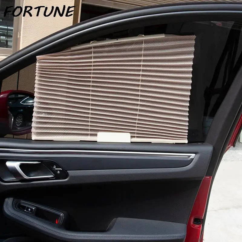 

1pai Auto Side Window Blinds Sunshade Cover r Car Curtain Retractable Automobile Summer Breathable Sun UV Protection Curtain
