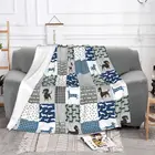 Милое фланелевое одеяло с рисунком таксы, переносное ультрамягкое покрывало для домашних животных, дивана, уличное плюшевое тонкое одеяло