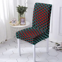 3d printed geometric chair cover dining elastic chair covers spandex stretch elastic seat cover anti dirty removable 1246pcs