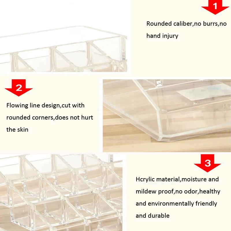 Прозрачная косметическая коробка для хранения косметическое зеркало уход за