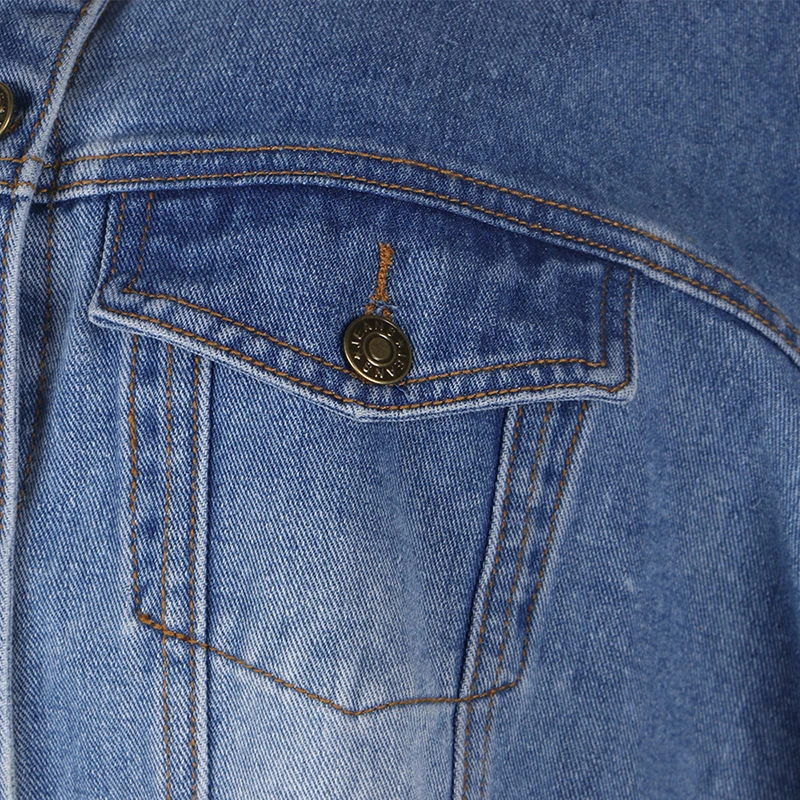 Женский джинсовый жилет с рукавом летучая мышь однотонная свободная короткая