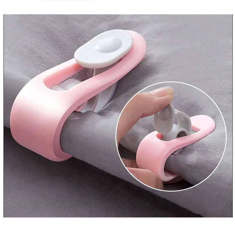 

2/4Pcs Quilt Holder Clips for duvet blankets curtain fastener safety needle-free anti-running kick buckle fixer Home Supplies