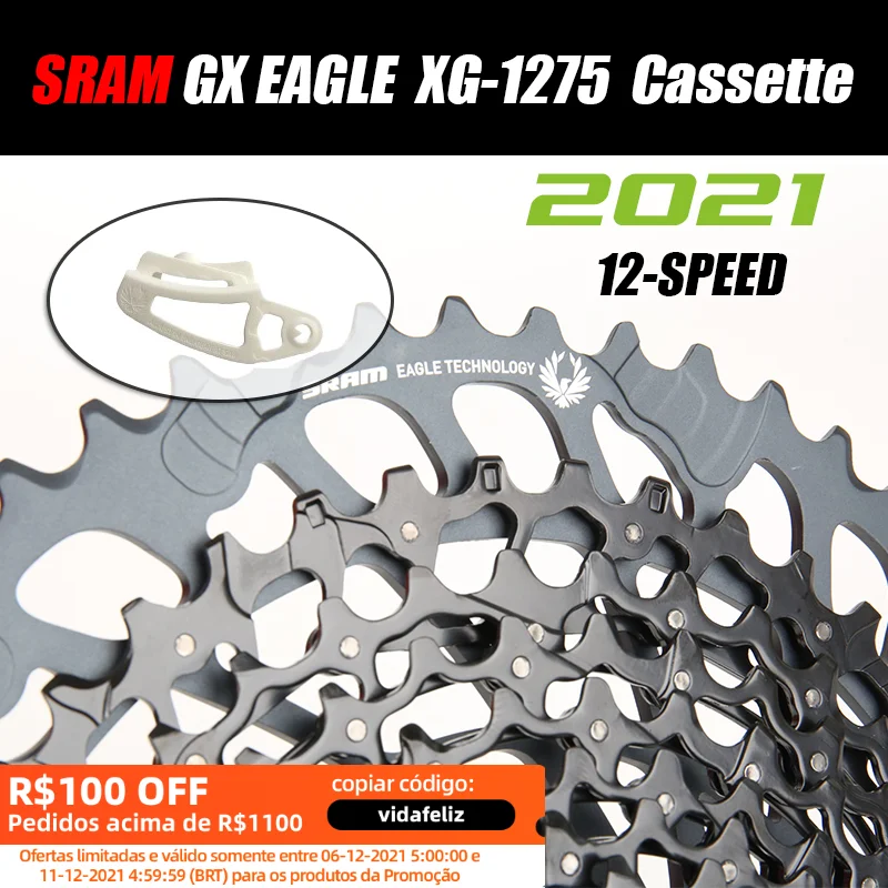 

Велосипедная Кассета SRAM NEW GX EAGLE XG-1275 10-52T 12 скоростей MTB велосипедный свободный круг подходит для XD втулок с задним переключателем инструмент...