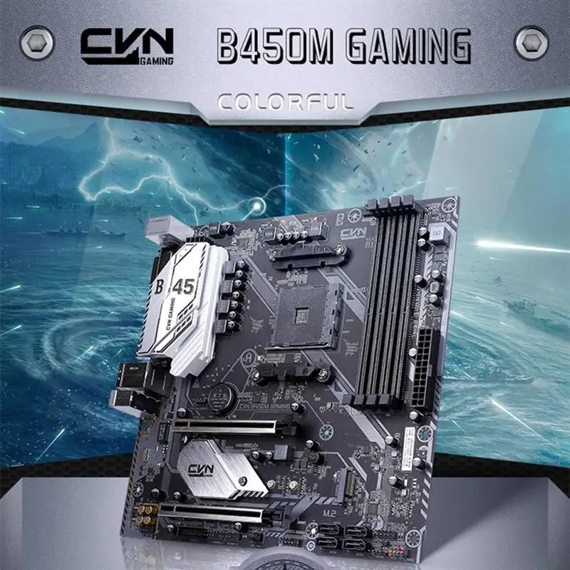 Kaufen Bunte CVN B450M Gaming V14 Motherboard Gaming Mainboard Unterstützung DDR4 AMD Sockel AM4 Und Ryzen Serie Prozessoren