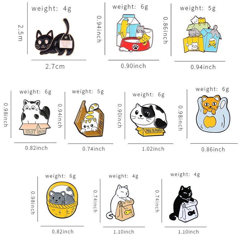 Креативная модная мультяшная брошь на лацкан с милым котом и каплей брошь-значок