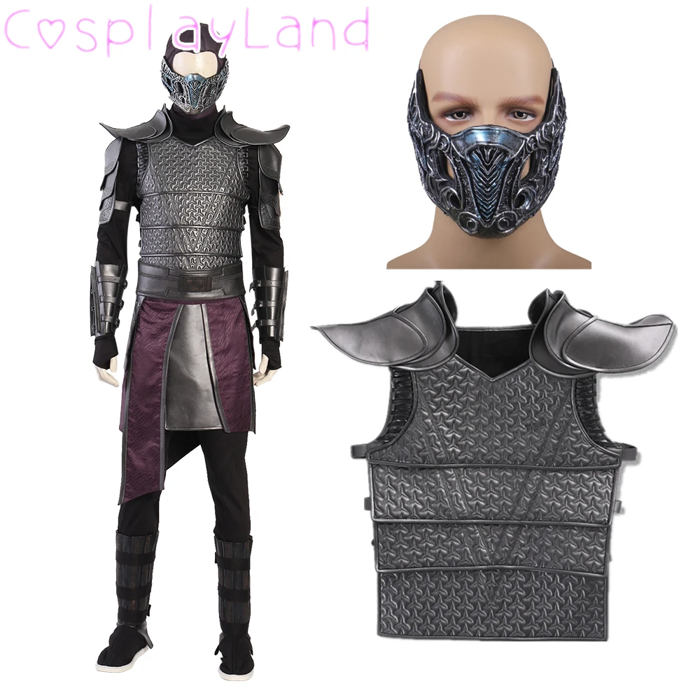 Игровой костюм для косплея Ниндзя из игры Shotokan Хэллоуина Mortal Kombat Sub Zero Armor Battle Kuai