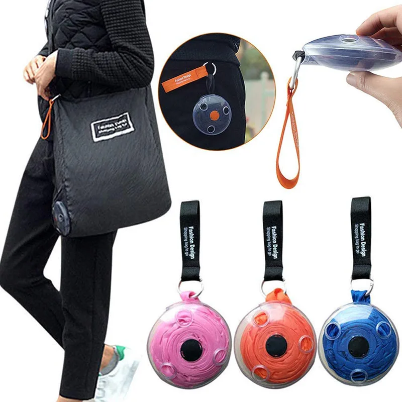 

2pcs Retractable Portable Storage Bag, Grocery Bag, Foldable Grocery Organizer, Reusable Shoulder Bag, Large Capacity Handle Bag