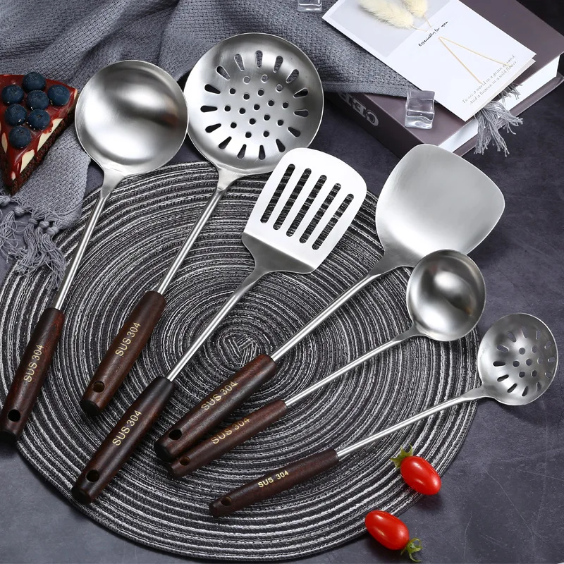 Лопатка из нержавеющей стали 304 ложка дуршлаг кухонный набор ручка для