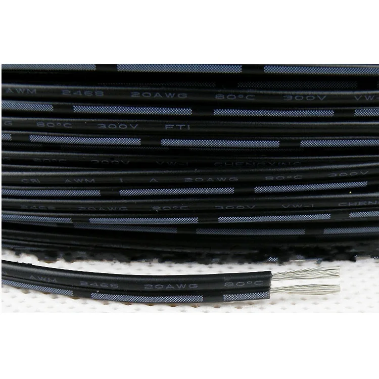 UL2468 2 контакта ПВХ провод 20AWG 18AWG 16AWG изолированный двухъядерный светодиодный