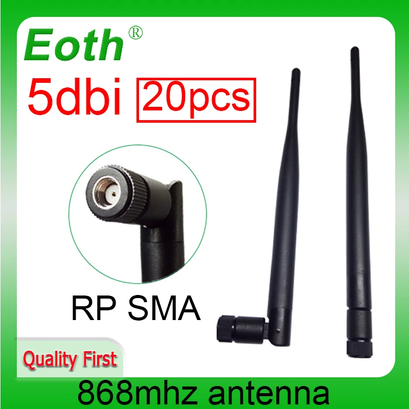 EOTH 20pcs 868mhz antenna 5dbi sma female 915mhz lora antene pbx iot module lorawan signal receiver antena high gain