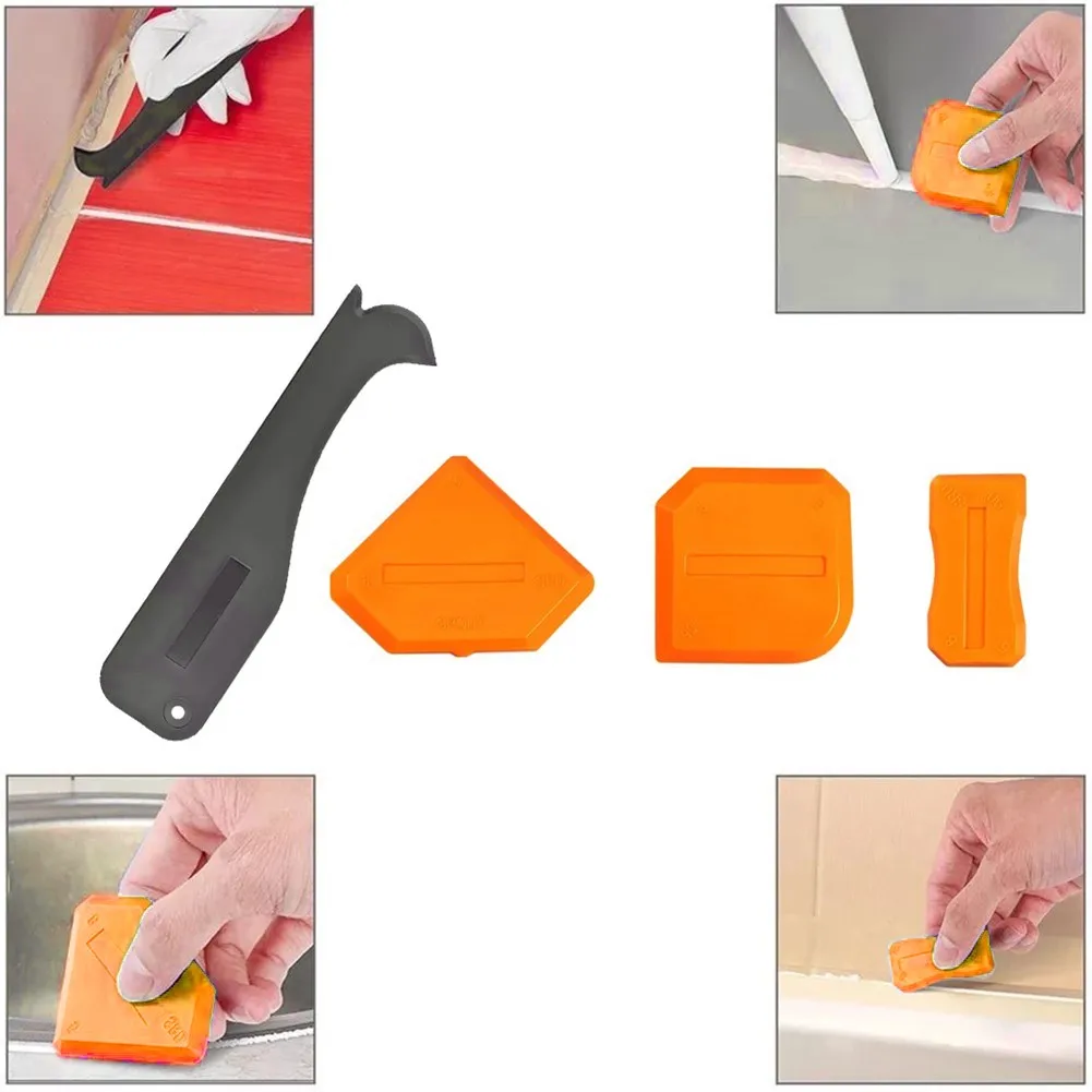 

Silicone Caulking Sealant Remover Tool Grout Kit Smooth Scraper Caulk Finisher Grout Tools Removal Hand Tools Set Accessories