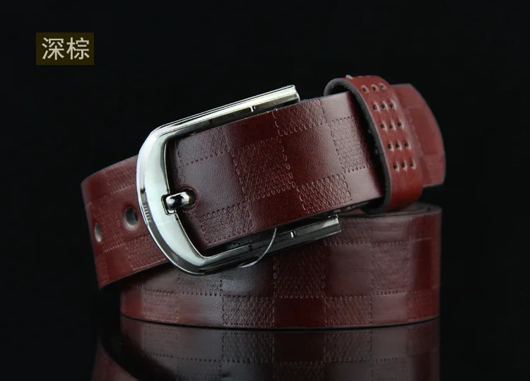 Мужской классический ремень современный дизайн с пряжкой джинсы подходит для