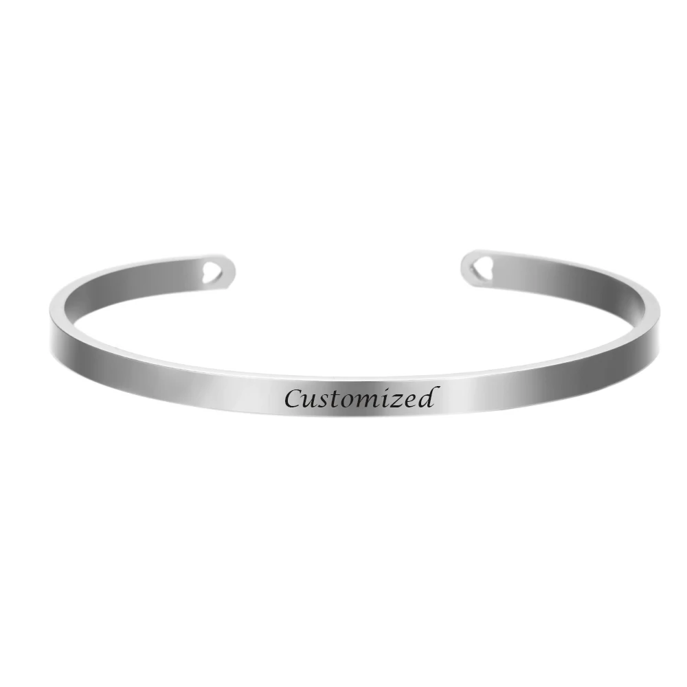 

1pcs Custom Name C Style Bracelet Gold Dainty Engraved Letter Charm Bracelets Cuff Bangle Women Personalized Jewelry Gift