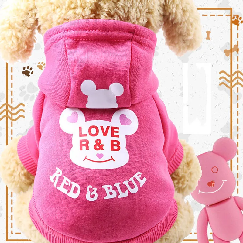 Модная зимняя теплая одежда для собак толстовки наряд куртка Французский