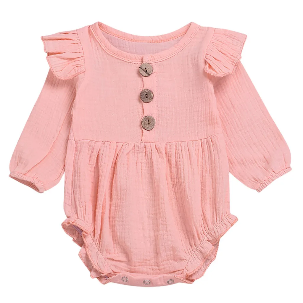 Костюм для новорожденных девочек и мальчиков на пуговицах однотонный зимний