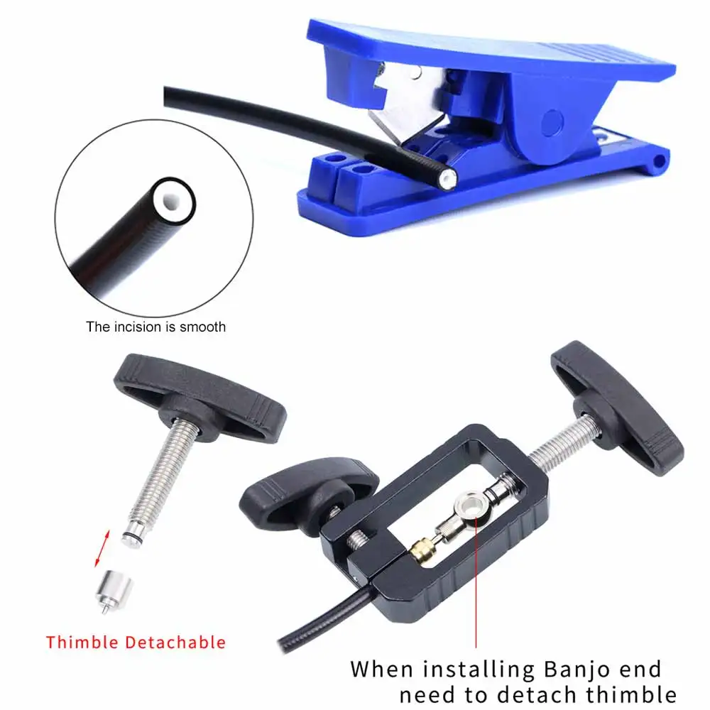 

RISK Bicycle Insert Tool Set Hydraulic Hose Cutters Disc Brake Hose Cable Cutter Connector Needle Driver Kit Bike Accessories