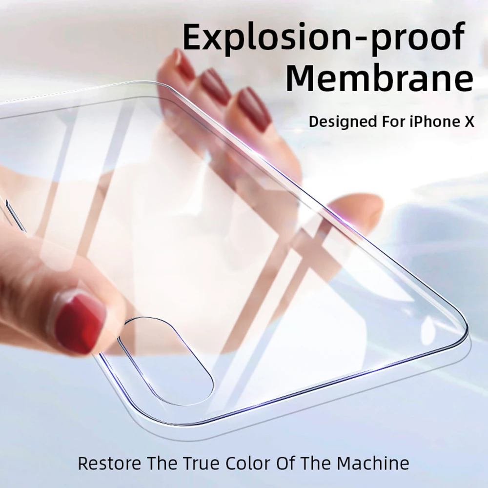 Закаленное защитное стекло для задней панели экрана iPhone X XR XS Max взрывозащищенный
