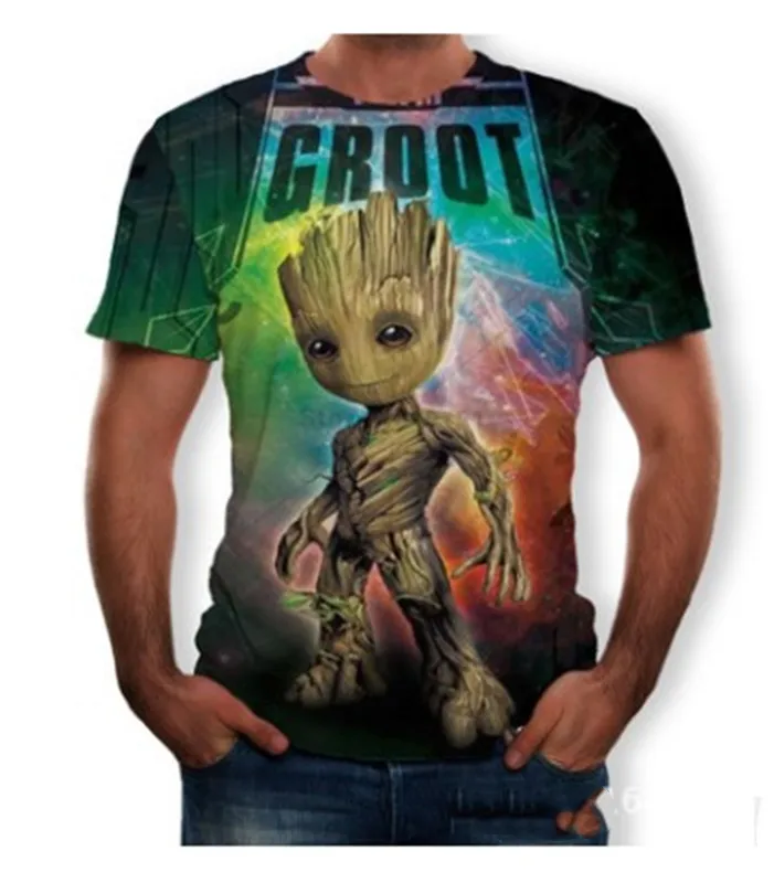 Летняя новая 3D Футболка Мужская Уличная Досуг печатная черная с коротким рукавом