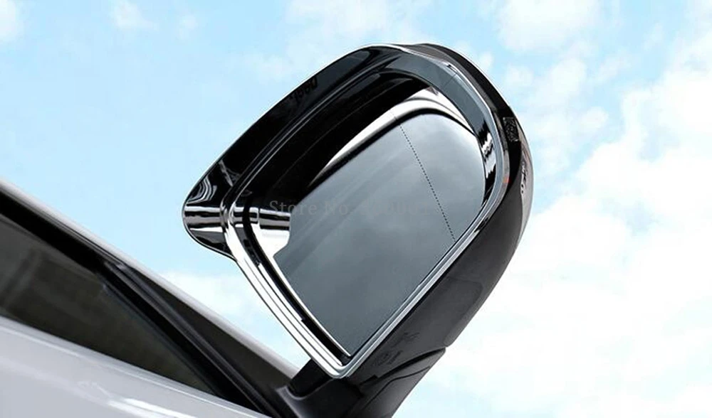 For Jeep Compass 2017-2020 2021 Chrome Side View Rearview Door Mirror Visor Sun shade Rain Guard Shield Exterior Car Accessories |