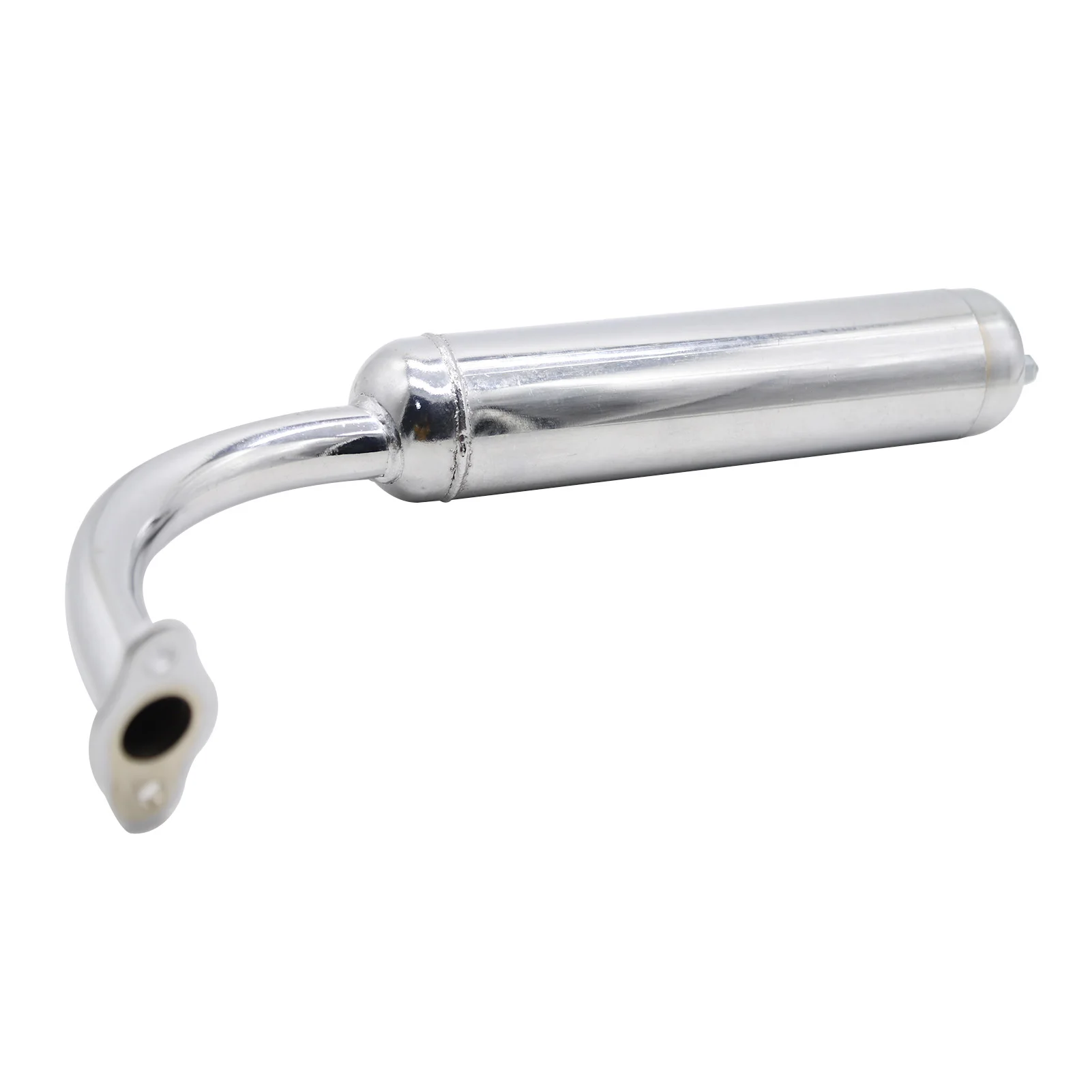 40 мм хромированный Серебряный Глушитель выхлопная труба для 49cc 50cc 60cc 66cc 80cc