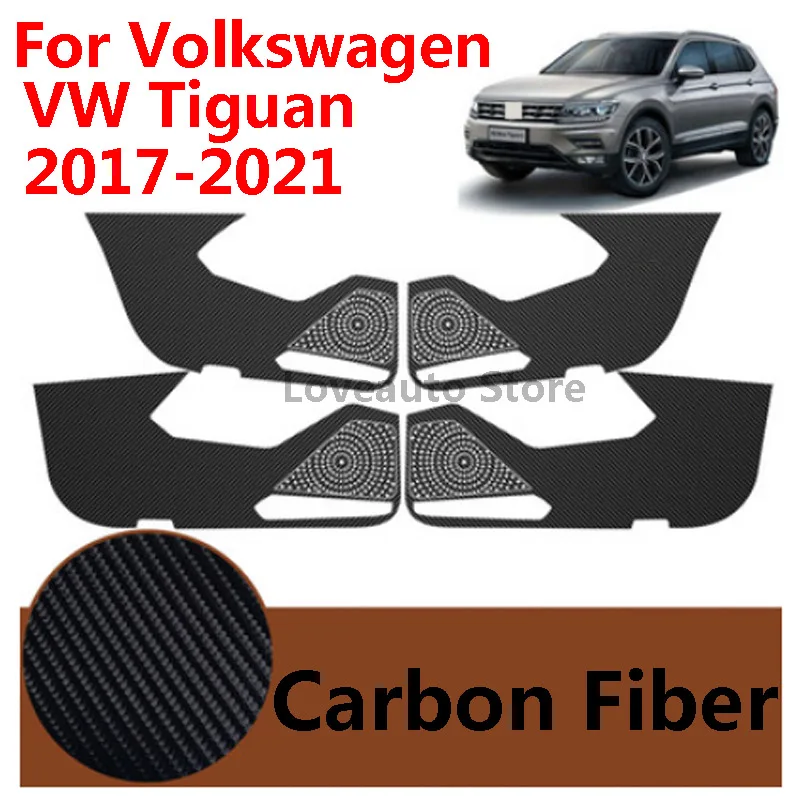 

for Volkswagen VW Tiguan MK2 2021 2020 Car Door Protector Pad Door Plank Anti Kick Pad Mat Cover Leather Sticker 2019 2018 2017