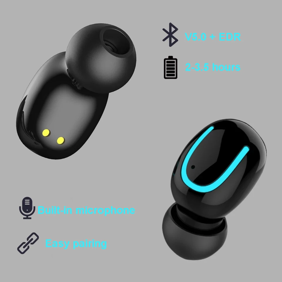 TWS Bluetooth 5 0 наушники Ture беспроводные гарнитура спортивные игровая 1500 мАч HBQ Q32 PK I7S |