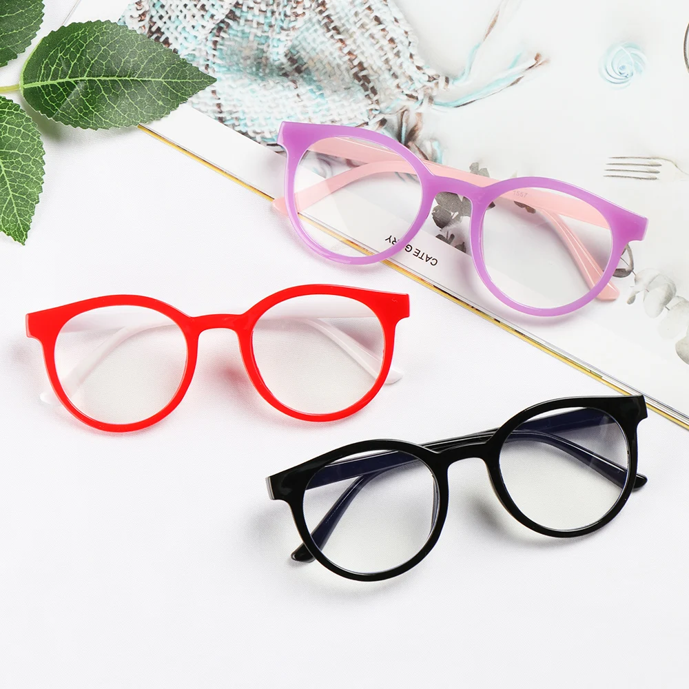

Round Anti-blue Light Kids Glasses Children Boys Girls Computer Glasses Protection Eyeglasses Ultra Light Frame