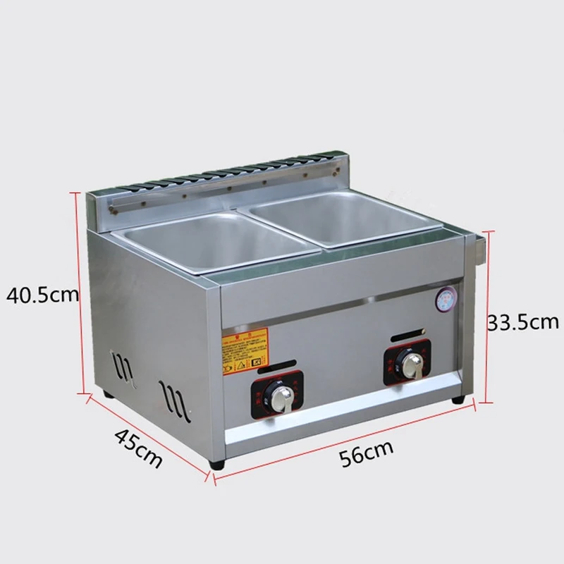 Промышленная Газовая фритюрница глубокая энергосберегающая двухцилиндровая