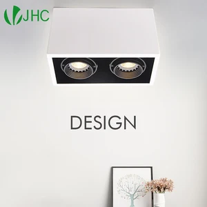 Dimmable LED  COB 10w 14W 20W surface mounted GU10  square rotating LED spotlight AC85-265