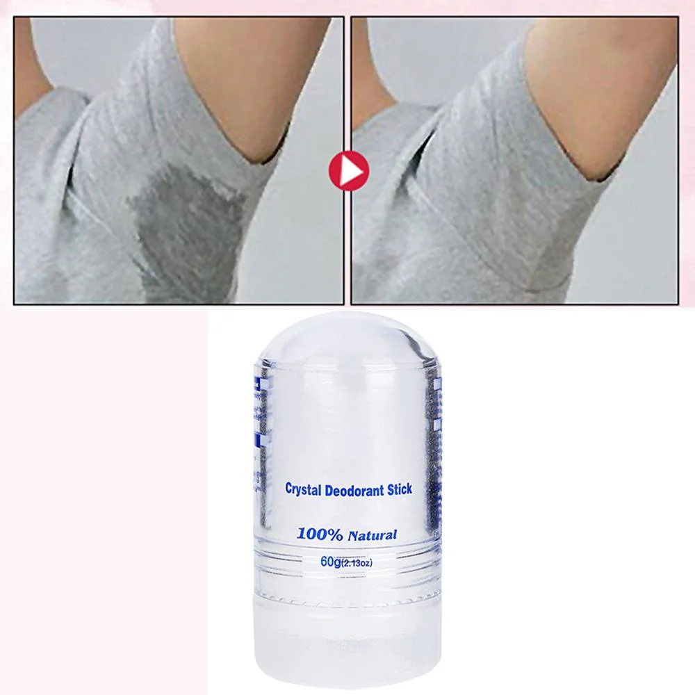 

60g Crystal Deodorant Alum Stick Body Underarm Odor Remover Antiperspirant for Men and Women Men Deodorant Stick Undefined