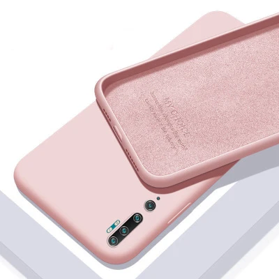 pink Для xiaomi mi Note 10 Pro чехол мягкий жидкий силиконовый тонкий кожаный чехол защитный чехол на заднюю панель для xiaomi mi CC9 Pro note10 - Цвет: pink