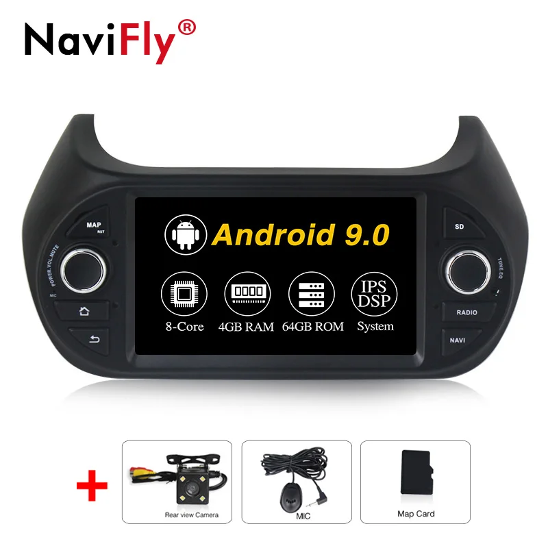 Новинка! 4G Android 9,0 8Core ips DSP автомобильный Радио gps навигация мультимедийный плеер для FIAT/Fiorino/Qubo/Citroen/Nemo/peugeot/Bipper - Цвет: 8Core Camera