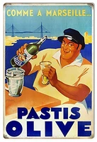 pastis olive bar vintage style wall plaque metal tin sign wall decor gift 8x12 inch