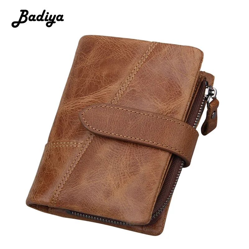 Мужской кошелек из натуральной кожи многофункциональный RFID с пряжкой для монет