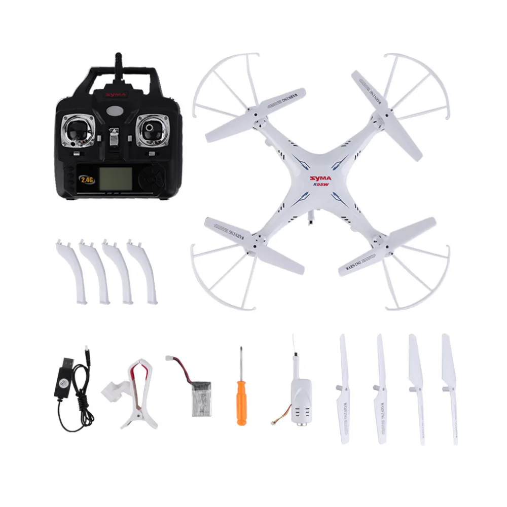 Syma X5SW 2,4 Ghz 4CH 6Axis Gyro RC Квадрокоптер с HD Wifi селфи камерой мини-Дрон НЛО Классический Вертолет подарок для начинающего мальчика